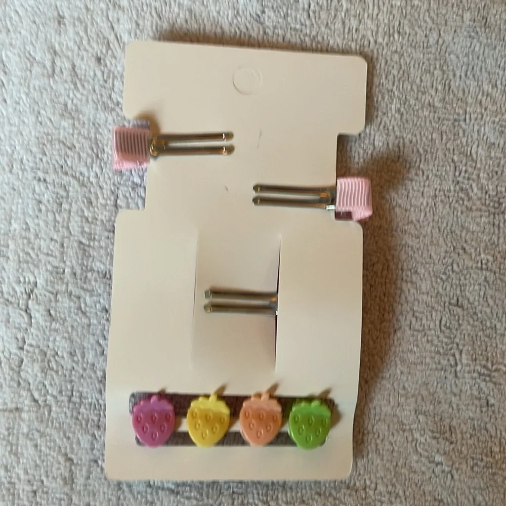 Pink Hair Clips Set cartoon Labubu monsters nwt
